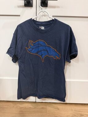 NFL Navy Team Apparel Shirt with Embroidered NFL Shield
